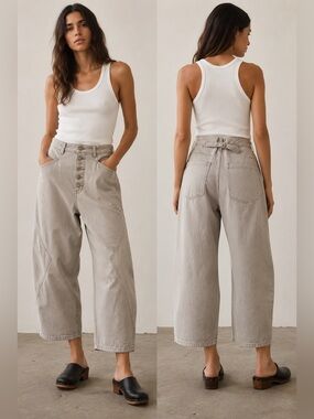 Rachel Comey Elkin Pant 100% Cotton Button Fly Barrel Leg Pants